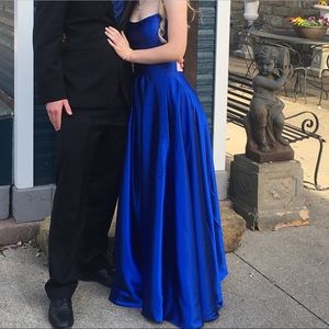 lindsay double ruffle formal dress